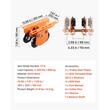 Carucior manual pentru palan, Capacitate 1000 kg, reglabil pentru latimea flansei grinzii in I de la 68 mm la 110 mm, roti duble