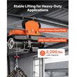 Carucior manual pentru palan, Capacitate 1000 kg, reglabil pentru latimea flansei grinzii in I de la 68 mm la 110 mm, roti duble