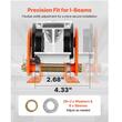 Carucior manual pentru palan, Capacitate 1000 kg, reglabil pentru latimea flansei grinzii in I de la 68 mm la 110 mm, roti duble