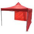 Pavilion pentru gradina, Strend Pro Montgomery Rossi, tip evantai, 300 x 300 cm, cu 2 pereti laterali, rosu