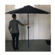 Umbrela pentru gradina, Strend Pro Zoe Black, 230 cm, 34 mm, PE 180 g