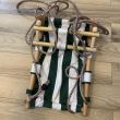 Leagan pentru copii, Strend Pro Fumiko Green, maxim 70 Kg, sfoara, lemn si bumbac