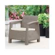 Set mobilier de gradina Keter Bahama Capuccino, 1 x canapea cu 3 locuri, 2 x fotolii, 1 x masuta