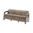 Set mobilier de gradina Keter Bahama Capuccino, 1 x canapea cu 3 locuri, 2 x fotolii, 1 x masuta