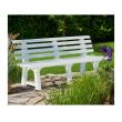 Banca din plastic Strend Pro Orchidea White, Alba, 145x74x49 cm, UV