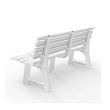 Banca din plastic Strend Pro Orchidea White, Alba, 145x74x49 cm, UV