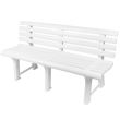 Banca din plastic Strend Pro Orchidea White, Alba, 145x74x49 cm, UV