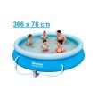 Piscina cu inel gonflabil Bestway 57274, dimensiune 3.66x0.76 m, strat Triplex PVC, pompa filtare inclusa