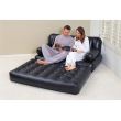 Saltea tip canapea, gonflabila, Bestway 75054, pentru 2 persoane, 188 x 152 x 64 cm, neagra