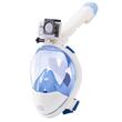 Masca snorkeling pe intreaga fata Strend Pro Premium, pentru adulti, Alb/Albastru