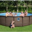 Piscina Bestway® 56725 Power Steel ™ Vista, 488x122 cm,pompa filtrare, scara, prelata, dozator