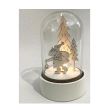Decoratiune luminoasa Mos Craciun, Strend Pro Woodeco 76041, material lemn si sticla, 1xLed