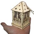 Decoratiune luminoasa Strend Pro Woodeco XS003, material lemn, 1xLED, 12x6 cm
