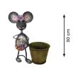 Ghiveci decorativ pentru gradina Strend Pro Mouse Girl, inaltime 30 cm, din tabla