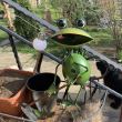 Ghiveci decorativ Strend Pro Metal Frog, inaltime 33 cm, din metal