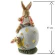 Decoratiune pentru gradina Strend Pro Rabbits Egg Gecco 2418, Ceramic, Led, 26x20x45 cm