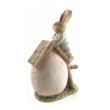 Decoratiune gradina Strend Pro Ceramic Gecco 2219, Iepurasi cu casa ou, 31x22x48 cm