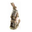 Decoratiune gradina Strend Pro Ceramic Gecco 2219, Iepurasi cu casa ou, 31x22x48 cm