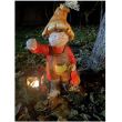 Decoratiune gradina Strend Pro MagicHome, Baiat cu lampa, ceramica, 23.5x16x40.5 cm