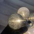 Instalatie luminoasa MagicHome Cotton Globe, gri/alb, 10 led, 2xAA, lungime 1.35 m, lumina calda