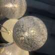 Instalatie luminoasa MagicHome Cotton Globe, gri/alb, 10 led, 2xAA, lungime 1.35 m, lumina calda