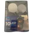 Instalatie luminoasa MagicHome Cotton Globe, gri/alb, 10 led, 2xAA, lungime 1.35 m, lumina calda