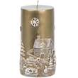 Lumanare decorativa Strend Pro Winter Silver, dimensiune 7x12.5 cm, argintie