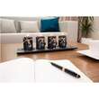 Suport pentru 4 lumanari Strend Pro Vintage Home, 39x12.5x10 cm, negru, pietricele