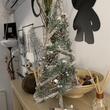 Decoratiune craciun Mini brad din lemn cu globuri, 20x3x47 cm