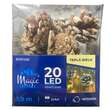 Instalatie luminoasa MagicHome Conuri brad, 20 led, 2xAA, lungime 1.9 m, lumina calda