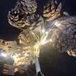 Instalatie luminoasa MagicHome Conuri brad, 20 led, 2xAA, lungime 1.9 m, lumina calda