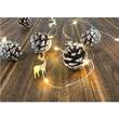 Instalatie luminoasa MagicHome Conuri brad, 20 led, 2xAA, lungime 1.9 m, lumina calda