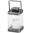 Felinar cu led Strend Pro Retro, gri patinat, 3xAAA, plastic, 10x18.5 cm