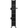 Poarta pliabila acordeon, Otel, Negru, 2 x roti, Latime extinsa 2159 mm, Inaltime 2159 mm