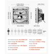 Ventilator evacuare pentru spatii comerciale, Jaluzele automate, carcasa Otel, 25 W, 50 dB