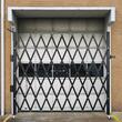 Poarta pliabila acordeon, Otel, Negru, 2 x roti, Latime extinsa 2159 mm, Inaltime 2159 mm