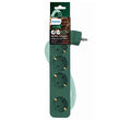 Prelungitor cu comutator Master, 4 prize Schuko,  Philips lungime 1.5 m, Verde