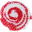 Set 4 stalpi delimitare, Portabili, cu lant, Alb/Rosu, Lungime lant 1.4x4 m, Inaltime 84 cm