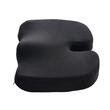Perna ortopedica cu spuma memorie, Design U, 435 x 330 x 83 mm, Negru, Husa detasabila
