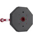 Set 4 stalpi delimitare, Portabili, cu lant, Alb/Rosu, Lungime lant 1.4x4 m, Inaltime 84 cm