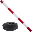 Set 4 stalpi delimitare, Portabili, cu lant, Alb/Rosu, Lungime lant 1.4x4 m, Inaltime 84 cm