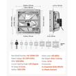Ventilator evacuare pentru spatii comerciale, Jaluzele automate, carcasa Otel, 34 W, 50 dB
