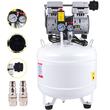 Compresor fara ulei, Vertical, ultra silentios 58 dB, 750W, 35 l, 165 l/min, 8 Bar, 1440 rpm, Alb