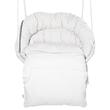 Hamac scaun suspendat cu perna, accesorii prindere, max 150 kg, Alb, 800x625x800 mm, Bumbac