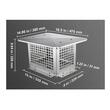 Capac terminal patrat pentru cos de fum, Inox, 332 x 229 mm