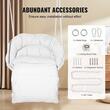 Hamac scaun suspendat cu perna, accesorii prindere, max 150 kg, Alb, 800x625x800 mm, Bumbac