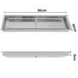 Arzator incastrabil, Vevor, 80 x 30 x 5 cm, Inox, pentru Interior/Exterior, Gaz propan
