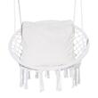 Hamac scaun suspendat cu perna, accesorii prindere, max 150 kg, Alb, 800x625x800 mm, pentru interior/exterior