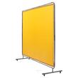 Perdea sudura impotriva scanteilor cu cadru otel, 183x240 cm, 4 x roti, Galben