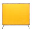 Perdea sudura impotriva scanteilor cu cadru otel, 183x240 cm, 4 x roti, Galben